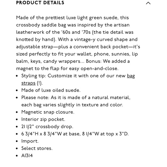 Madewell The Elsewhere Tie Saddlebag in Suede - Picture 7 of 9